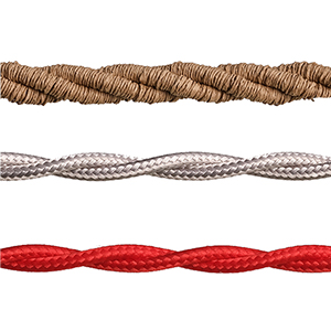 Fil électrique tissu torsadé